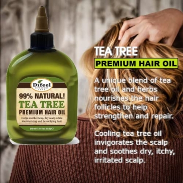 Difeel Premium Hair Oil with Tea Tree Oil for Healthy Hair 7.1 Ounce