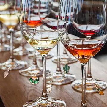 Jadive 18 Pieces Ocean-Themed Wine Glass Charms