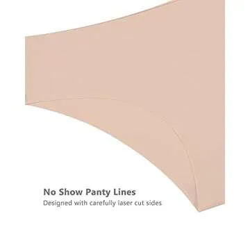 SHARICCA Seamless Cheeky Bikini Invisible Panties 7 Pack