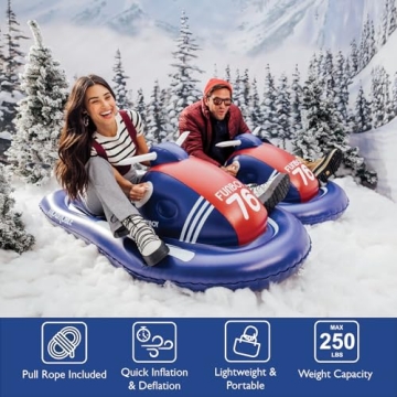 FUNBOY Inflatable Snowmobile - Retro Winter Fun
