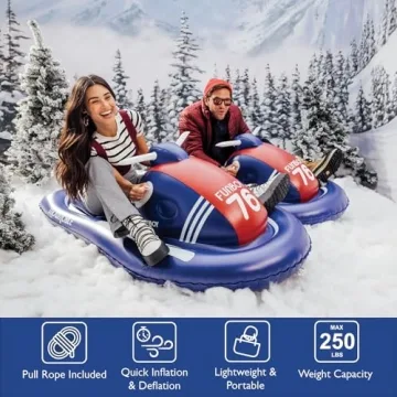FUNBOY Inflatable Snowmobile - Retro Winter Fun