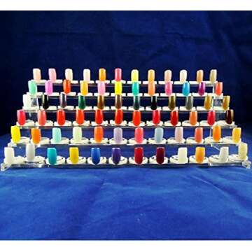 Finger Angel 100 pcs Clear Polish Nail Display UV Gel Colour Pops Display Nail Art Ring Style Nail T...