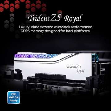 G.SKILL Trident Z5 Royal Series (Intel XMP 3.0) DDR5 RAM 32GB (2x16GB) 6400MT/s CL32-39-39-102 1.40V...
