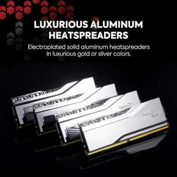 G.SKILL Trident Z5 Royal Series (Intel XMP 3.0) DDR5 RAM 32GB (2x16GB) 6400MT/s CL32-39-39-102 1.40V Desktop Computer Memory UDIMM - Silver (F5-6400J3239G16GX2-TR5S)