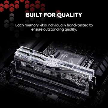 G.SKILL Trident Z5 Royal Series (Intel XMP 3.0) DDR5 RAM 32GB (2x16GB) 6400MT/s CL32-39-39-102 1.40V Desktop Computer Memory UDIMM - Silver (F5-6400J3239G16GX2-TR5S)