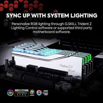 G.SKILL Trident Z5 Royal Series (Intel XMP 3.0) DDR5 RAM 32GB (2x16GB) 6400MT/s CL32-39-39-102 1.40V Desktop Computer Memory UDIMM - Silver (F5-6400J3239G16GX2-TR5S)