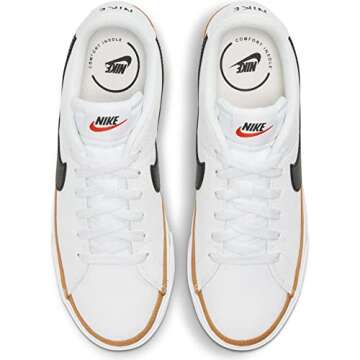 NIKE Women's Court Legacy Sneaker, White/Desert Ochre/Team Orange/Black, 7.5