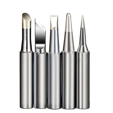 TBBSC 60W 110V Soldering Iron Kit - Adjustable Temperature, 5pcs Different Tips, Soldering Stand and Additional Solder Tube for Variously Repaired Usage