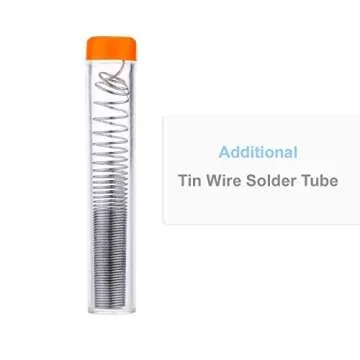 TBBSC 60W 110V Soldering Iron Kit - Adjustable Temperature, 5pcs Different Tips, Soldering Stand and Additional Solder Tube for Variously Repaired Usage