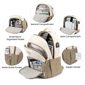 LOVEVOOK Classical Backpack - Stylish & Functional 15.6" Laptop Bag