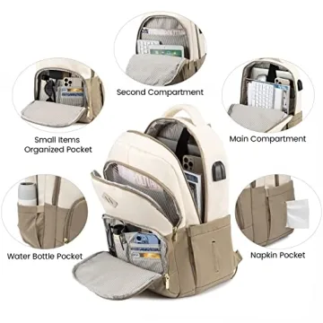 LOVEVOOK Classical Backpack - Stylish & Functional 15.6" Laptop Bag