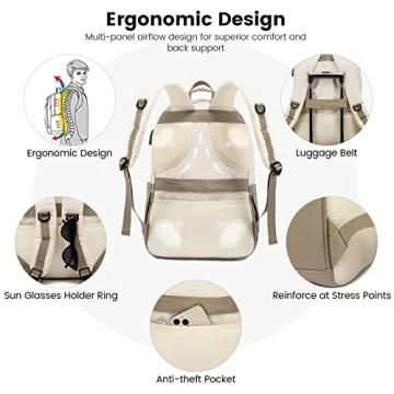 LOVEVOOK Classical Backpack - Stylish & Functional 15.6" Laptop Bag