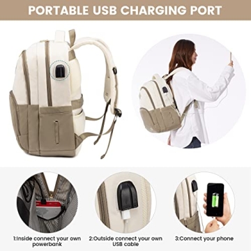 LOVEVOOK Classical Backpack - Stylish & Functional 15.6" Laptop Bag