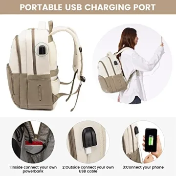 LOVEVOOK Classical Backpack - Stylish & Functional 15.6" Laptop Bag