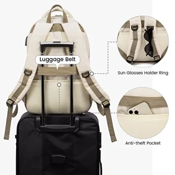 LOVEVOOK Classical Backpack - Stylish & Functional 15.6" Laptop Bag