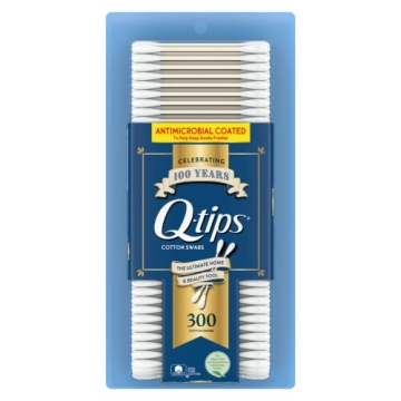 Bacteriostatic Q-Tips 300 Count Pack of 2 Safe Ear Care