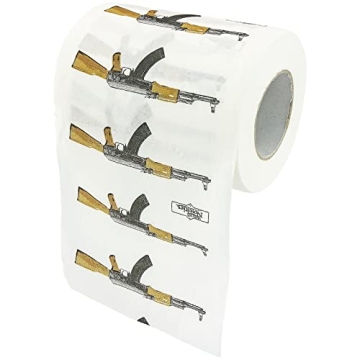 Fairly Odd Novelties AK 47 Gun Novelty Toilet Paper - Fun Gag Gift for All Ages!