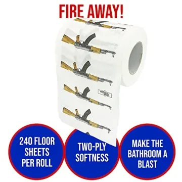 Humorous Fairly Odd AK 47 Gun Novelty Toilet Paper