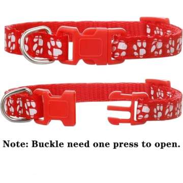 Chenkaiyang 12 Pack Puppy Collars for Litter, Adjustable Puppy ID Collars Soft Nylon Whelping Collars for Newborn Litter Puppy Pets