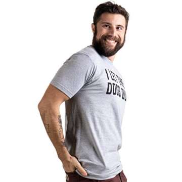 Ann Arbor T-shirt Co. I Let The Dogs Out | Funny Dog Walker Joke Pet Owner Humor Men Women T-Shirt-(Adult,L) Vintage Grey