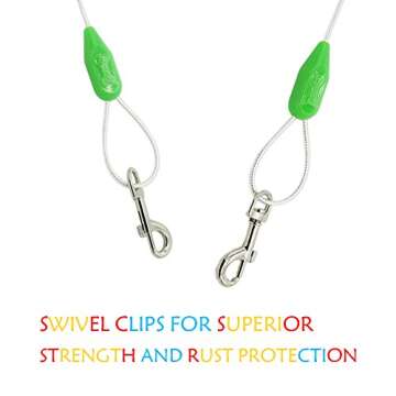 Petest 25ft Reflective Tie-Out Cable for Small Dogs