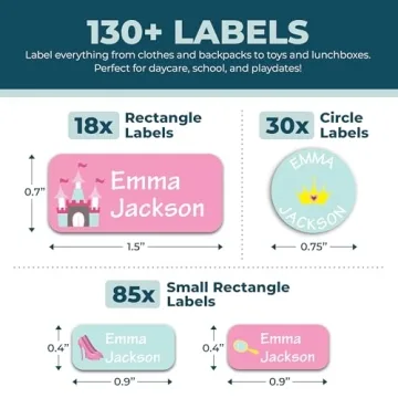 Bunny Badges Custom Name Labels - Waterproof, 130 Stickers