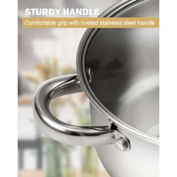 Cook N Home 4-Piece 8 Quart Pasta Pot Set for Versatile Cooking