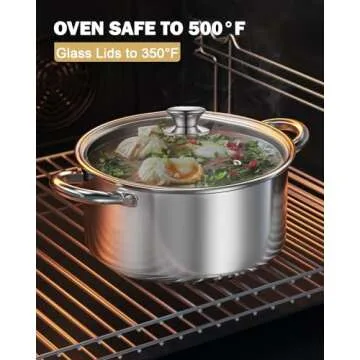 Cook N Home 4-Piece 8 Quart Pasta Pot Set for Versatile Cooking