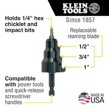 Klein Tools Power Conduit Reamer with Enhanced Retention
