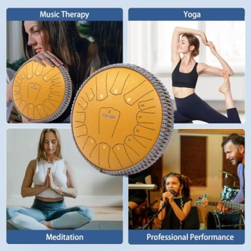 Ceyodo Gold 13 Inch Steel Tongue Drum - 15 Notes