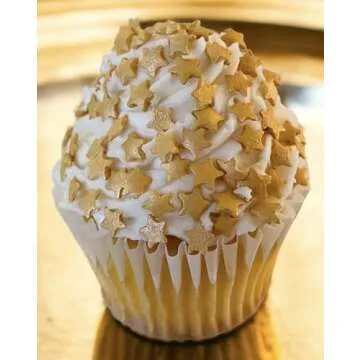 Metallic Gold Star Sprinkles - Vegan, Kosher, Vibrant Toppings