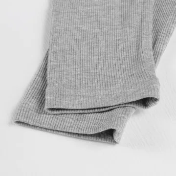 Stylish Artfish Women's Square Neck Crop Top in Heather Grey