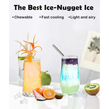 COWSAR Nugget Ice Maker: 34Lbs Crunchy Ice Daily