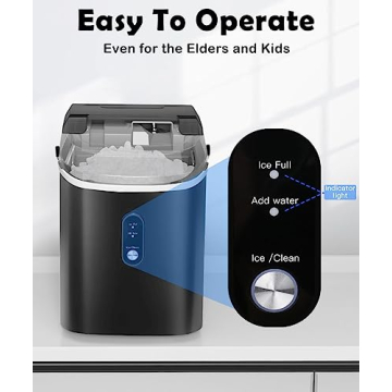 COWSAR Nugget Ice Maker: 34Lbs Crunchy Ice Daily