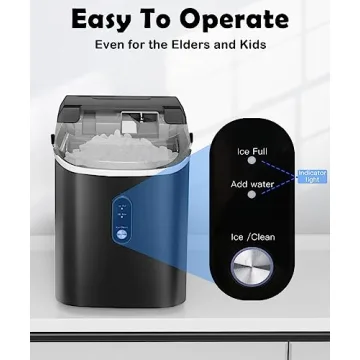 COWSAR Nugget Ice Maker: 34Lbs Crunchy Ice Daily