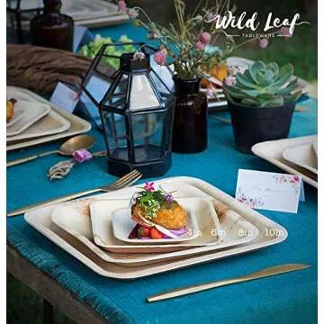 Elegant Eco-Friendly Palm Leaf Plates - 25 Pack for Gatherings