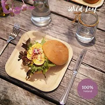 Elegant Eco-Friendly Palm Leaf Plates - 25 Pack for Gatherings