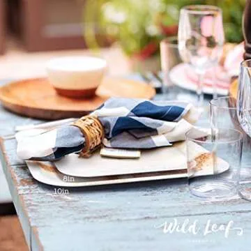 Elegant Eco-Friendly Palm Leaf Plates - 25 Pack for Gatherings