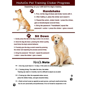 HoAoOo Pet Training Clicker with Wrist Strap for Dogs