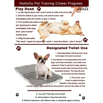 HoAoOo Pet Training Clicker with Wrist Strap for Dogs