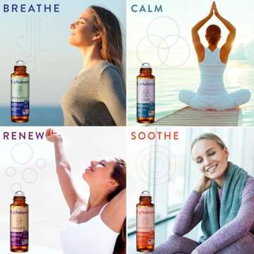 UpNature Essential Oils Roll On Set for Stress Relief