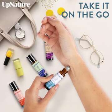 UpNature Essential Oils Roll On Set for Stress Relief