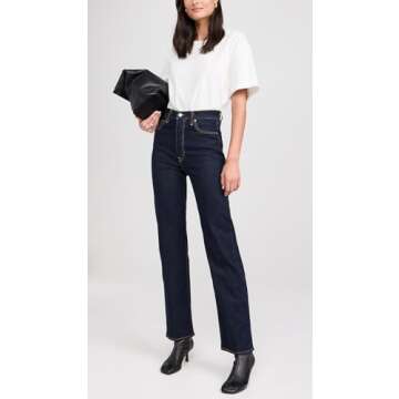 Levi's Women's Ribcage Full Length Jeans, Small Course, Blue, 25