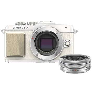 Olympus PEN Lite E-PL7 (White) with 14-42mm F3.5-6.3 EZ Lens (Silver) - International Version (No Warranty)