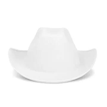 Zodaca White Cowboy Hat - Perfect for Costumes and Parties