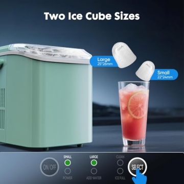 Sweetcrispy Ice Maker 9 Cubes in 6 Mins Portable Ice Machine