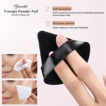 Yrarbil Triangle Powder Puff Set for Flawless Makeup