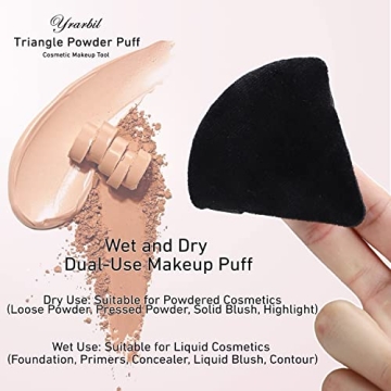 Yrarbil Triangle Powder Puff Set for Flawless Makeup