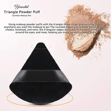 Yrarbil Triangle Powder Puff Set for Flawless Makeup