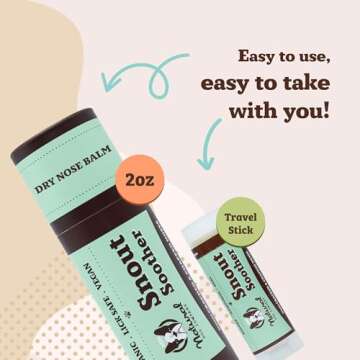 Natural Dog Company Snout Soother Dog Nose Balm for Paws, 2 oz. Stick, Moisturizes & Soothes Dry Cracked Noses, Plant Based Cream
